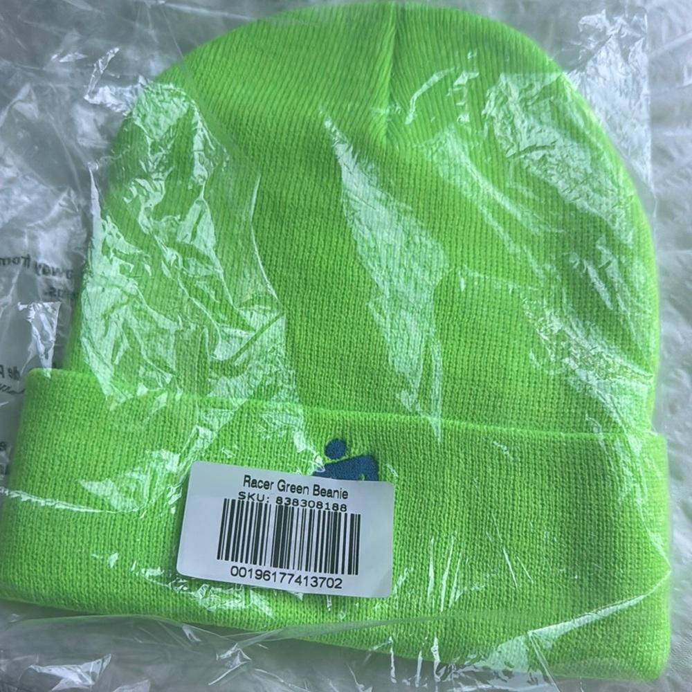 Billie eilish Brand New Green Racer Beanie
Never worn 
Bought two by mistake